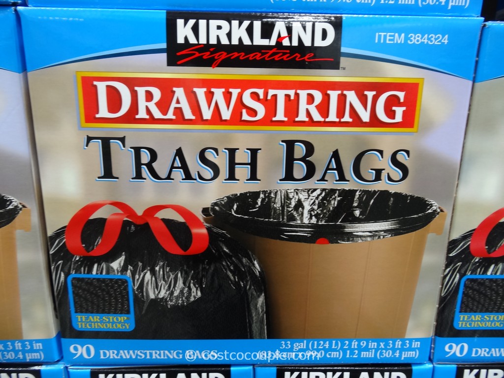  Kirkland Signature Drawstring Trash Bags - 33 Gallon
