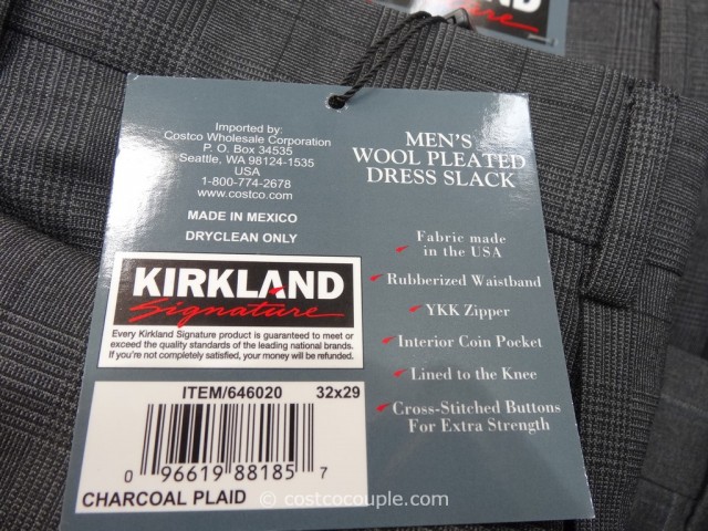 Kirkland Signature Mens Gabardine Wool Pant Costco 7