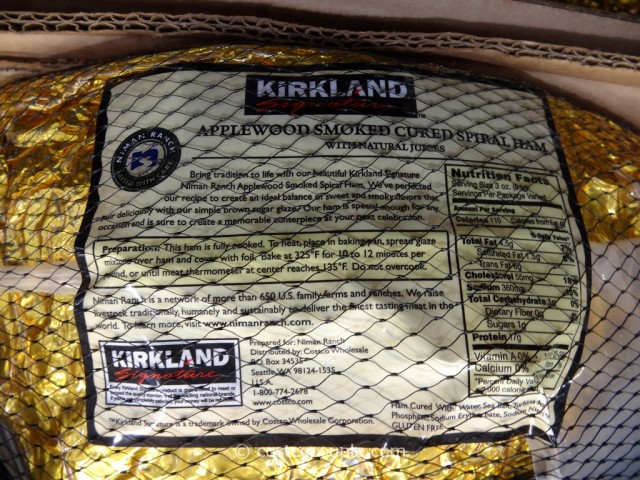 Kirkland Signature Niman Ranch Applewood Spiral Ham Costco 3