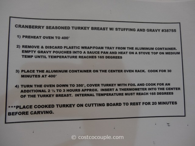 Kirkland Signature Seasoned Turkey Breast With Stuffing and Gravy Costco 3