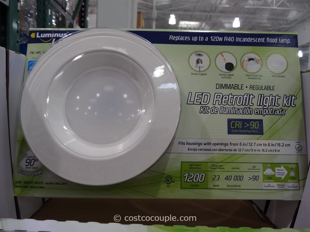 Dimmable. 23W LED fits 5" to 6" Recessed Downlight Retrofit 