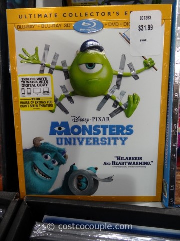 Monsters University 3D Blu-Ray DVD DC Costco 1