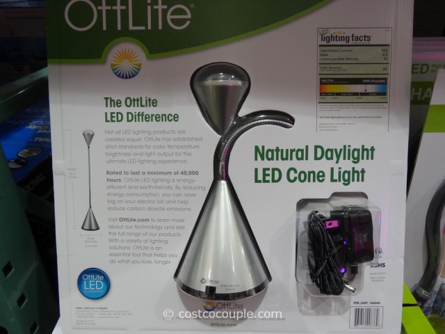 Ottlite Natural Daylight LED Cone Desk Lamp Costco 3