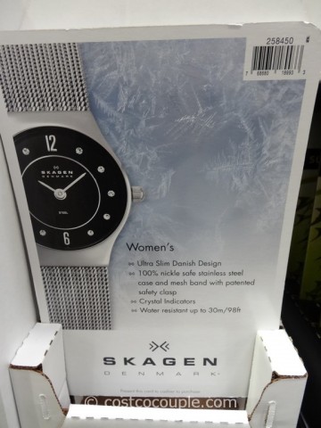 Skagen Mens and Ladies Stainless Steel Case Mesh Band Watch Costco 3