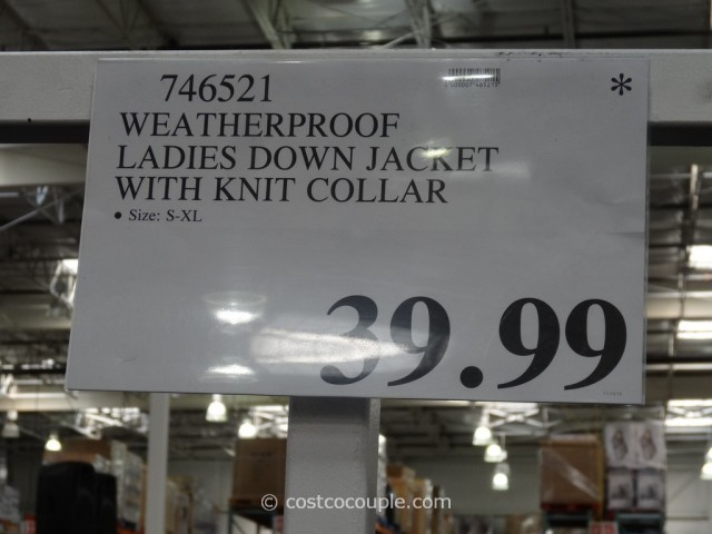 Weatherproof Ladies Down Jacket With Knit Collar Costco 1