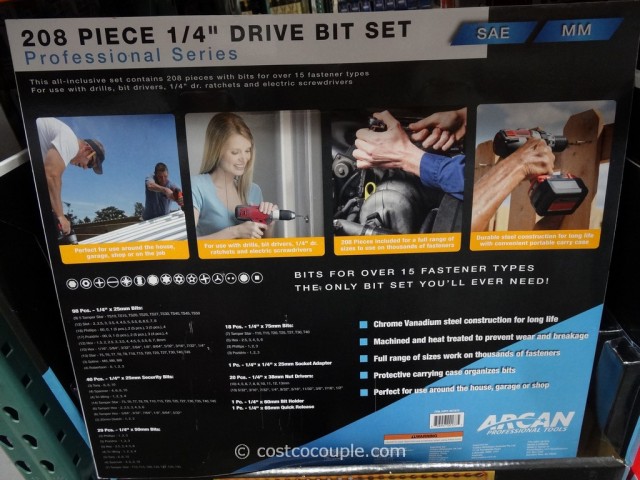 Arcan 208 Piece Professional Bit and Driver Set Costco 5