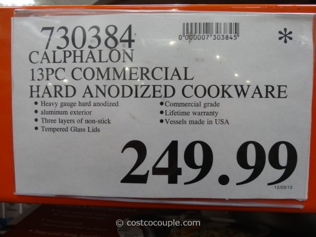 Calphalon 13Pc Commercial Hard Anodized Cookware Set Costco 1