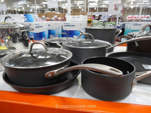 Calphalon 13Pc Commercial Hard Anodized Cookware Set Costco 5
