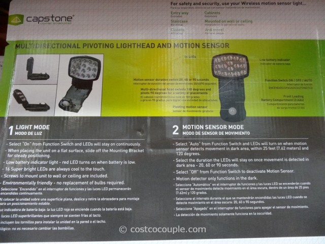 Capstone LED Motion Sensor Light Costco 5