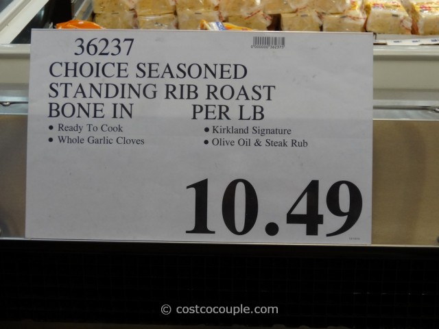 Kirkland Signature USDA Choice Seasoned Standing Bone-In Rib Roast Costco 3