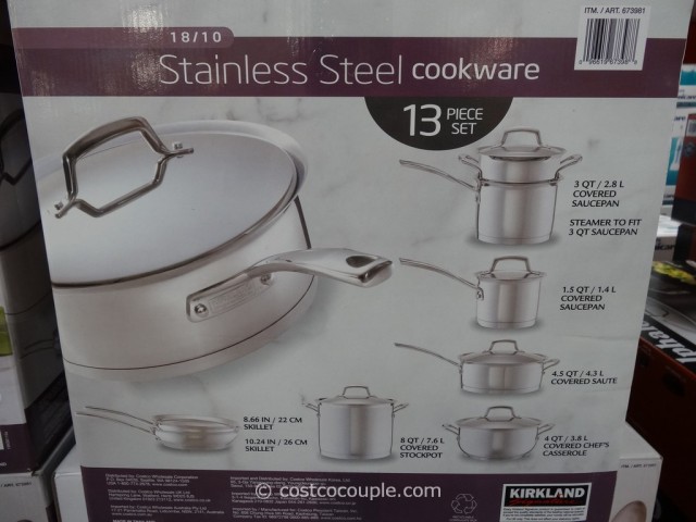 Kirkland Signature 13Pc Stainless Steel Cookware Set Costco 5