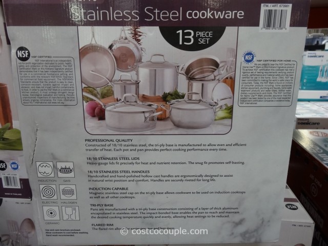 Kirkland Signature 13Pc Stainless Steel Cookware Set Costco 6