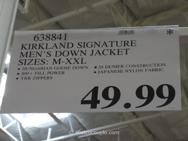 Kirkland Signature Mens 800 Down Jacket Costco 1