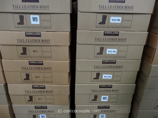 Kirkland Signature Tall Leather Shearling Boot Costco 5
