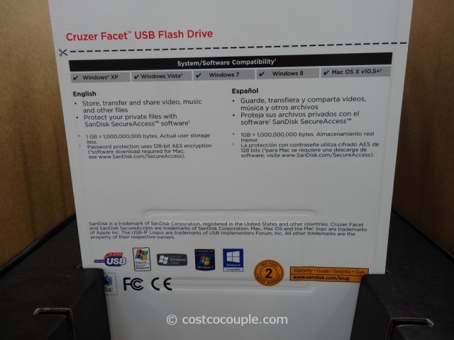 Sandisk Cruzer 8GB USB Flash Driver Costco 4