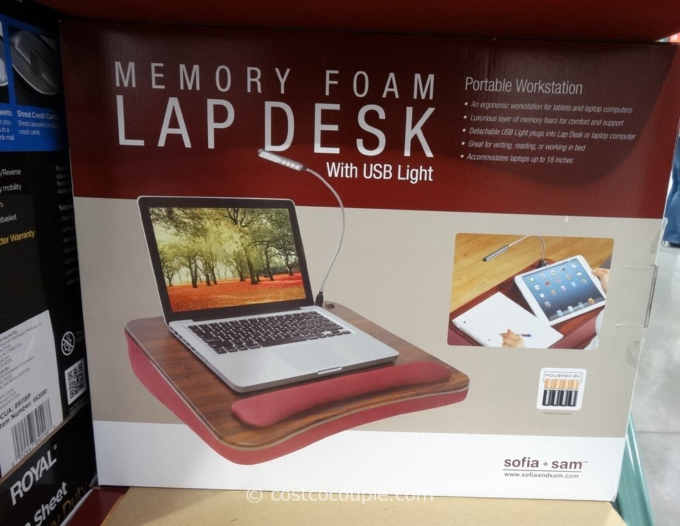 Sofia And Sam Memory Foam Lap Desk Costco 1