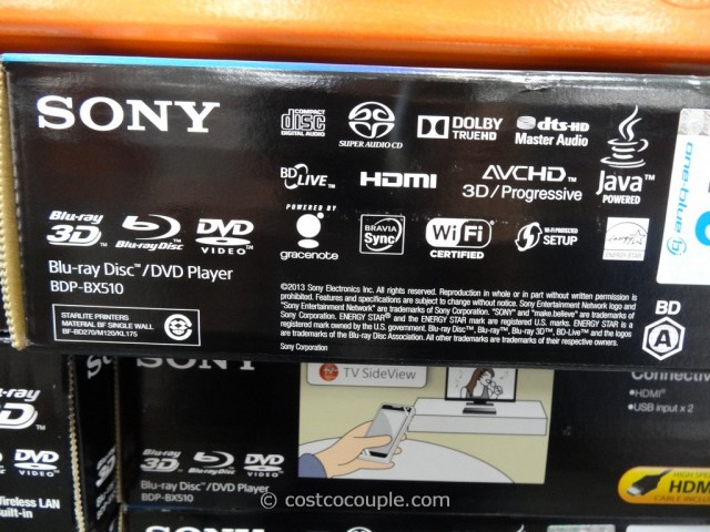 Sony 3D Blu-Ray Player WIth Wifi Costco 5