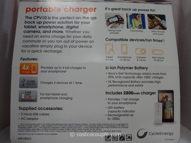 Sony On-The-Go Portable Charger Costco 3