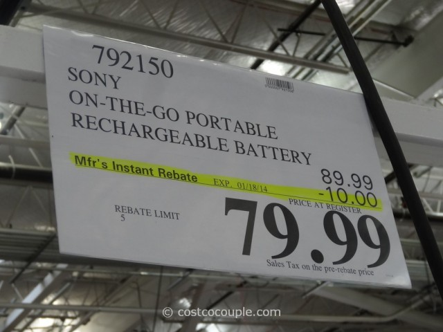 Sony On-The-Go Portable Rechargeable Battery Costco