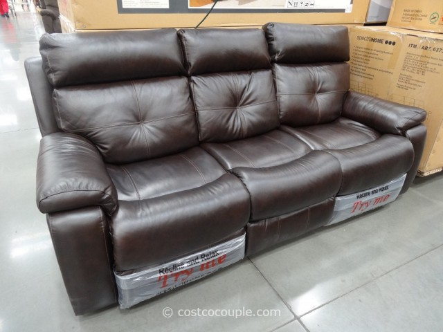 Spectra Matterhorn Leather Power Motion Sofa Costco 2