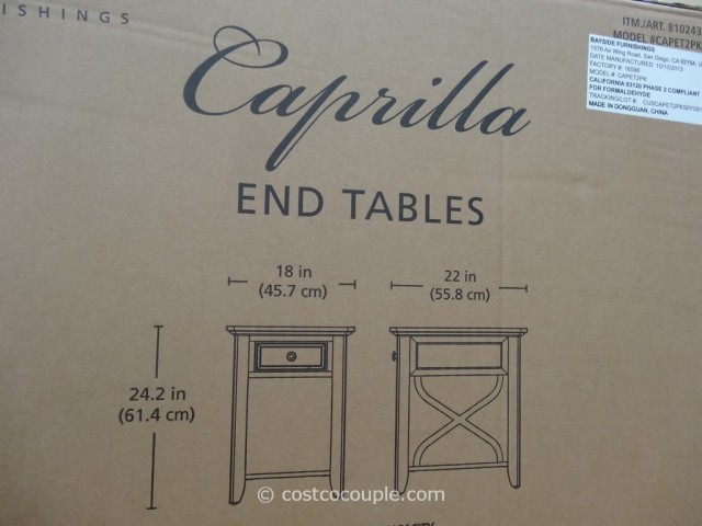 Bayside Furnishings Caprilla End Tables Costco 4