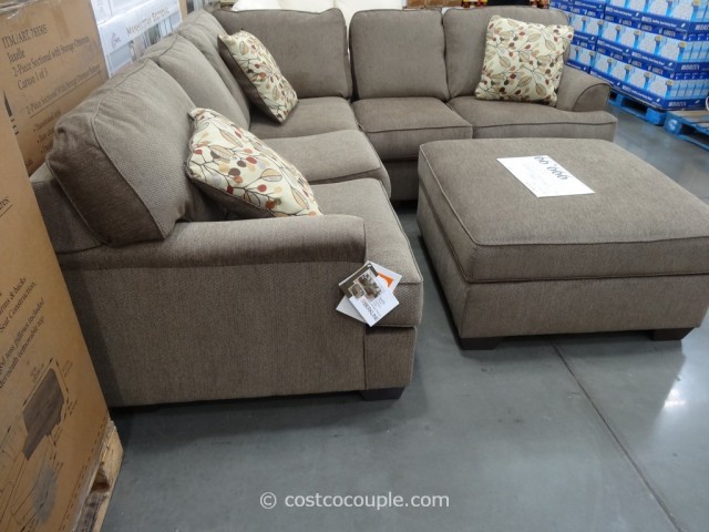 Berkline Jaxelle Fabric Sectional and Ottoman Costco 3