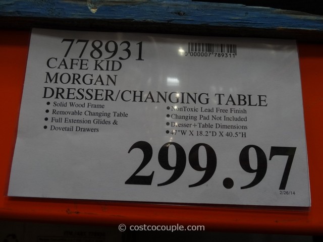 Cafe Kid Morgan Dresser Changing Table Costco