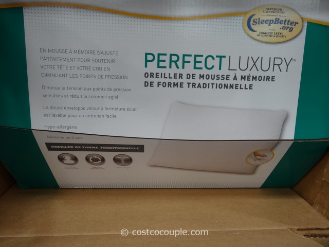 Carpenter Perfect Luxury Traditional Memory Foam Pillow Costco 3