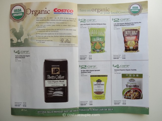 Costco January 2014 Organic Instant Savings 2