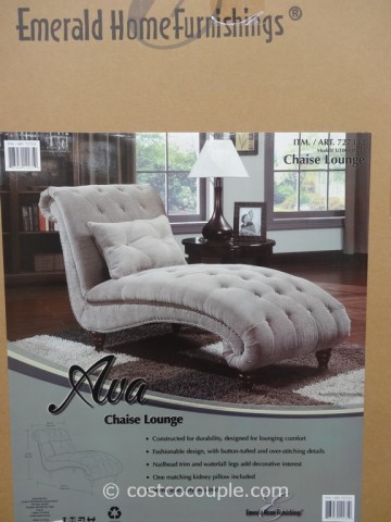 Emerald Ava Fabric Chaise Lounge Costco 4