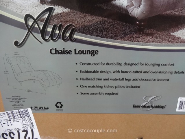 Emerald Ava Fabric Chaise Lounge Costco 5