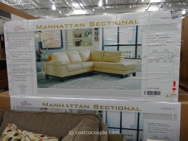 HTL Manhattan Leather Sectional Costco 4