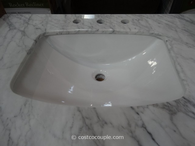 Lanza Products 36-Inch Italian Carrara Marble Top Wood Vanity Costco 3