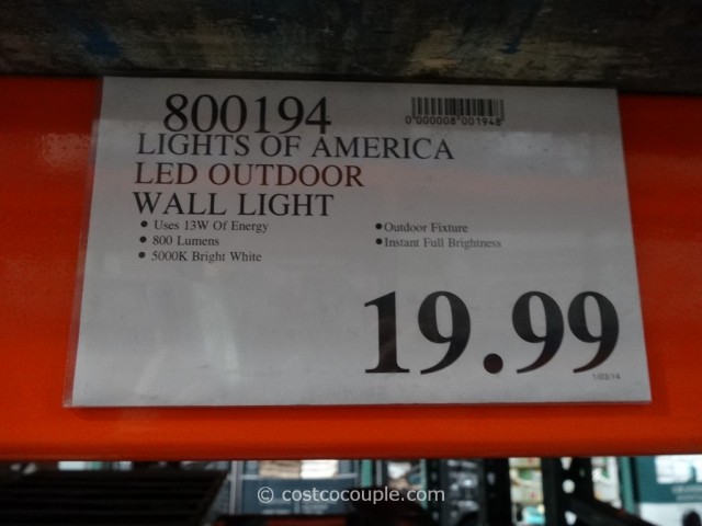 Lights of America LED Outdoor Wall Light Costco 1