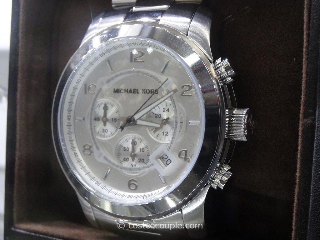 Michael Kors Runway Silver Chronograph Watch Costco 1