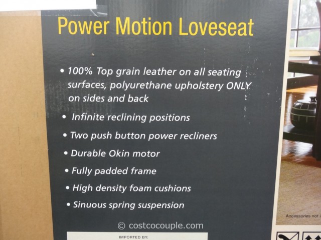 Spectra Matterhorn Leather Power Motion Loveseat Costco 3