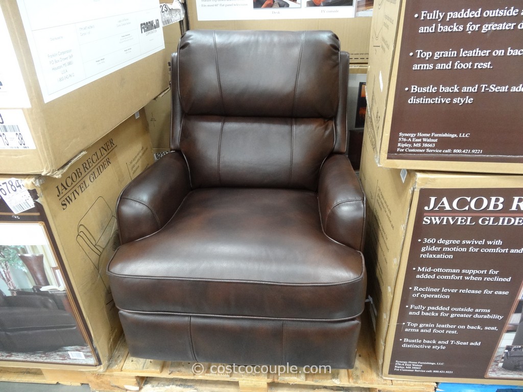 Synergy Jacob Leather Swivel Glider Recliner