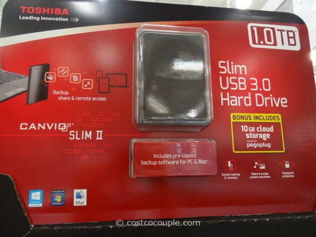 Toshiba 1TB Canvio Slim Portable Hard Drive Costco 4