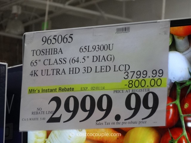Toshiba 65-Inch Ultra HD 4K LED TV 65L9300U Costco 5