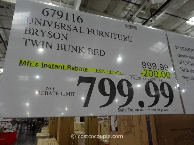 Universal Furniture Bryson Twin Bunk Bed Costco 1