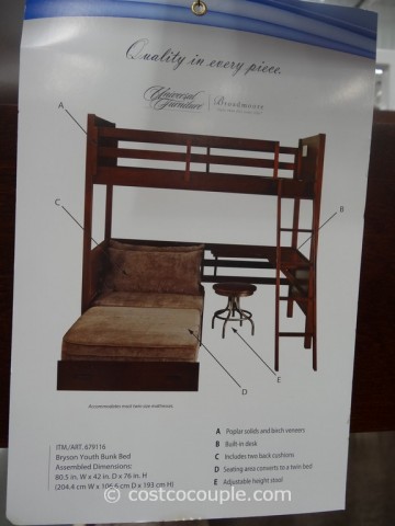 Universal Furniture Bryson Twin Bunk Bed Costco 6