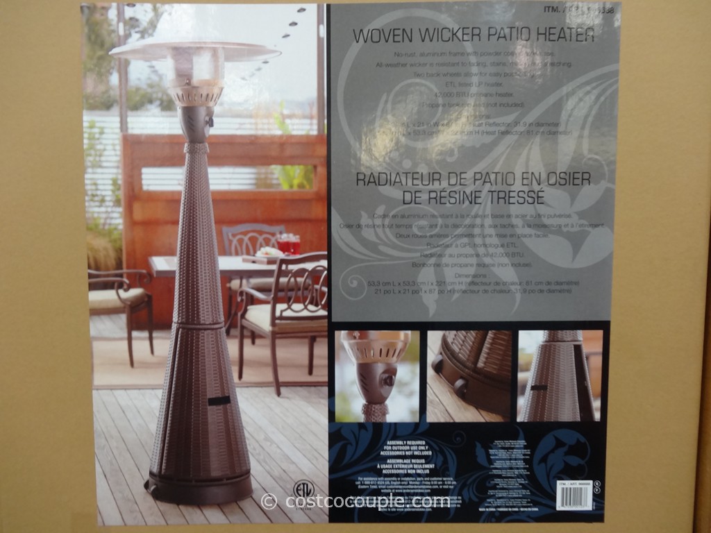 Woven Wicker Outdoor LP Patio Heater Costco 1