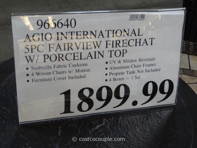 Agio International 5-Piece Fairview Firechat Set Costco 1