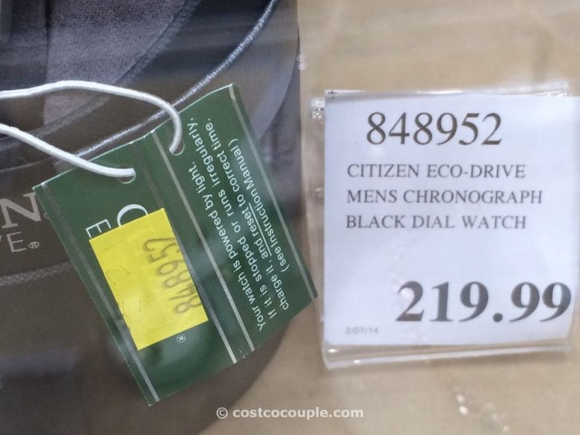 Citizen Eco Drive Chronograph Black Dial Costco 1