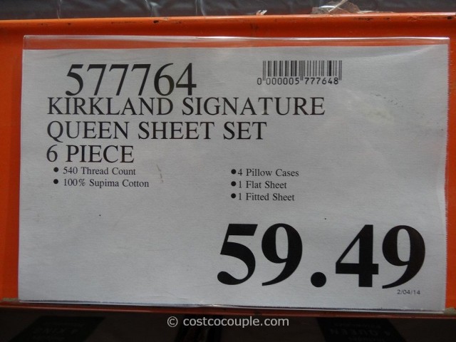 Kirkland Signature 540 Thread Count Sateen Sheet Set Costco 3