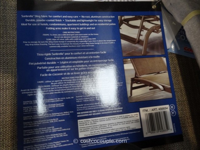 Kirkland Signature Commercial Sling Chaise Lounge Costco 4