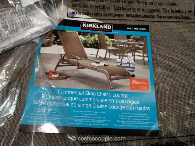 Kirkland Signature Sling Chaise Lounge Costco 4