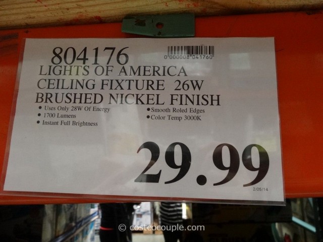Lights Of America 14-Inch Dimmable LED Ceiling Light Costco 1