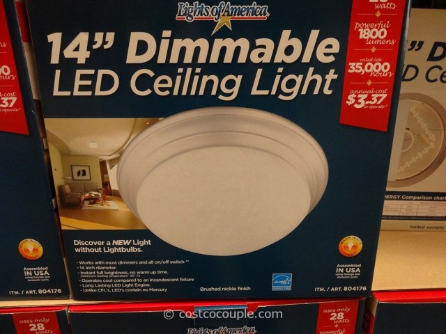 Lights Of America 14-Inch Dimmable LED Ceiling Light Costco 2