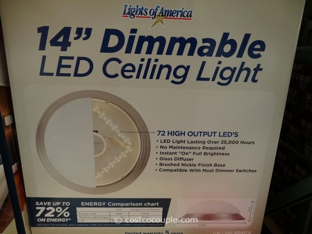Lights Of America 14-Inch Dimmable LED Ceiling Light Costco 5